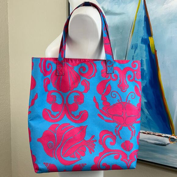 Lilly Pulitzer for Estée Lauder tote bag plus Lilly Pulitzer travel tumbler - Picture 4 of 8